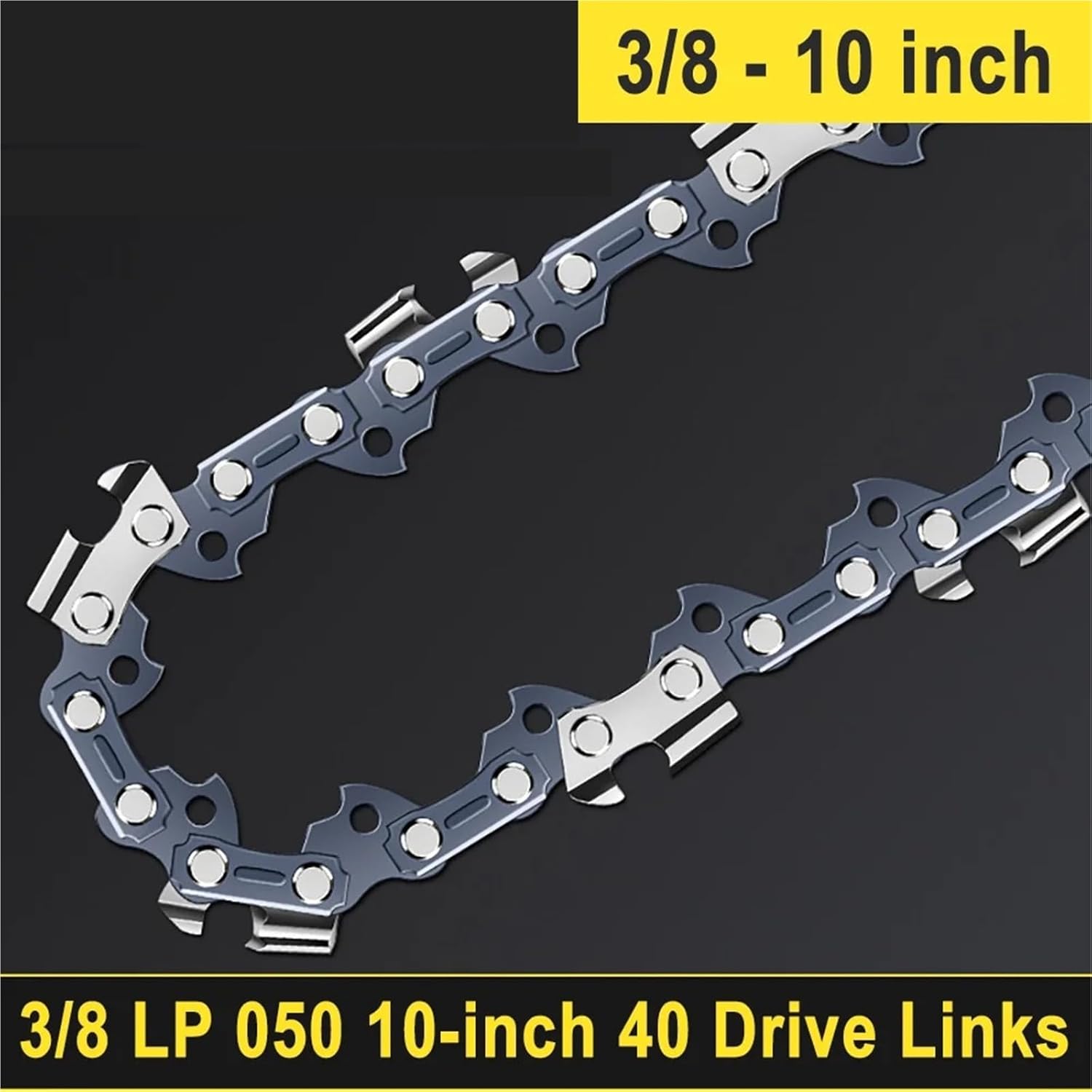 10インチ 3/8"LP 電動のこぎり 40ドライブリンク チェーンソーチェーン 伐採用鋸刃 剪定用チェーンソーチェーンアク