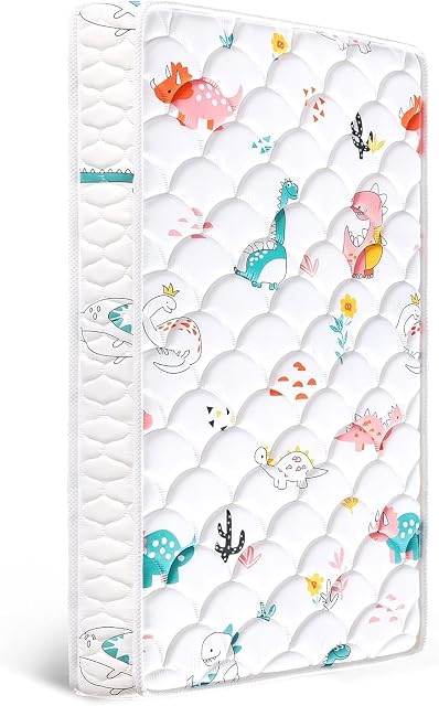 Premium Dual-Sided Crib & Toddler Mattress, Hypoallergenic, 5" Firm Soft Crib Mattress, Non-Toxic - Fits Standard Cribs & Toddler Beds