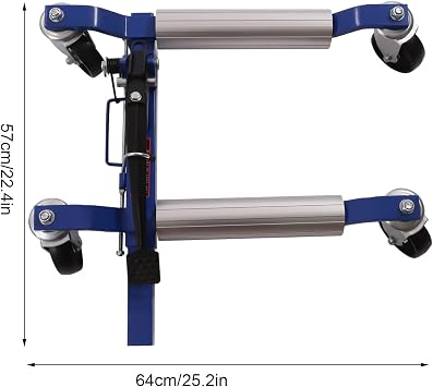 Set of 4 Car Wheel Dolly Heavy Duty Self Loading Dolly with Ratcheting Foot Pedal, 1300lbs Capacity Car Dollies for Moving Cars and Equipment