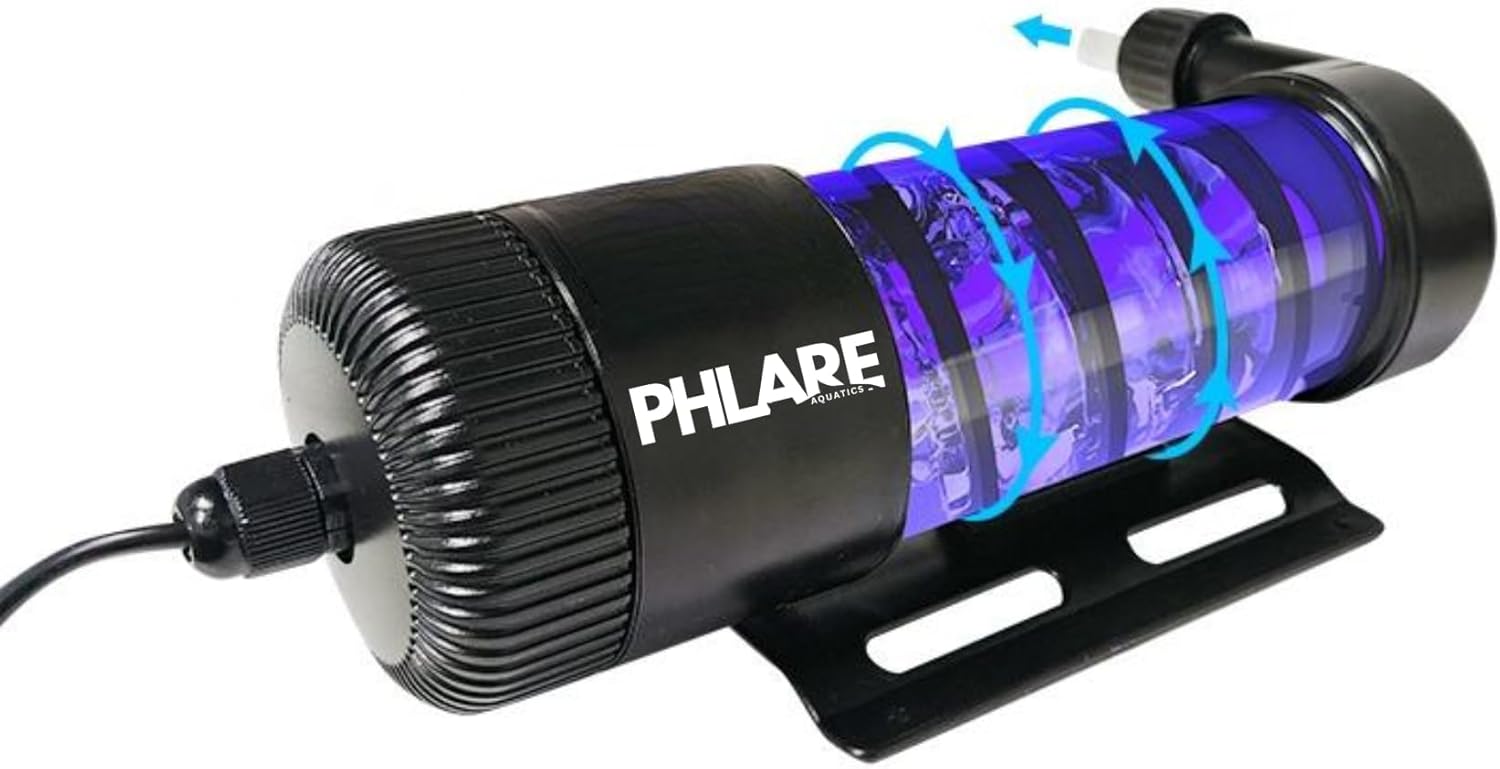 UV Aquarium Filter - External U-V Light for Fresh & Saltwater Tanks and Ponds - 18 Watts