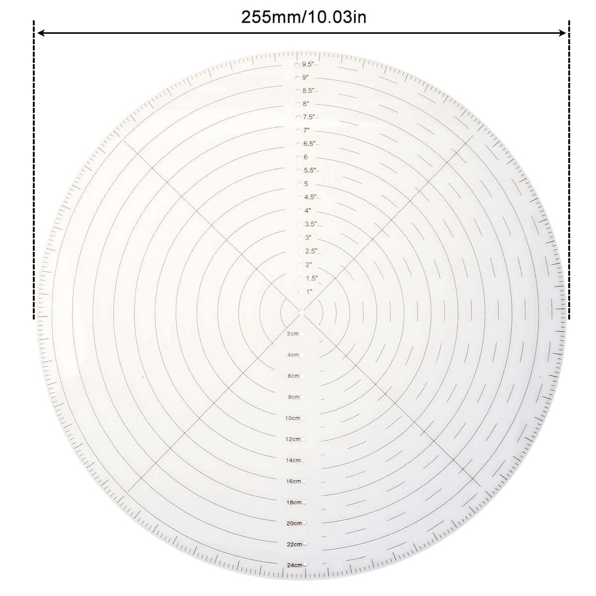 Smgda 250mm / 10" Dual Scale Woodturning Round Centre Finder - Image 2