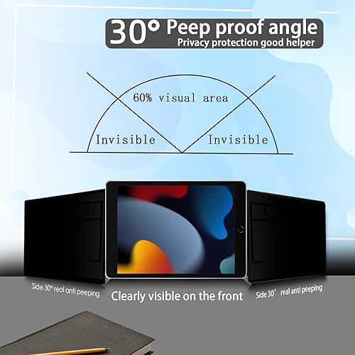 Miniatura 2 de Protector de pantalla de privacidad magnético extraíble para iPad de 10.210.5 pulgadas, extraíble y reutilizable, iPad 987 (10.2 pulgadas, modelo