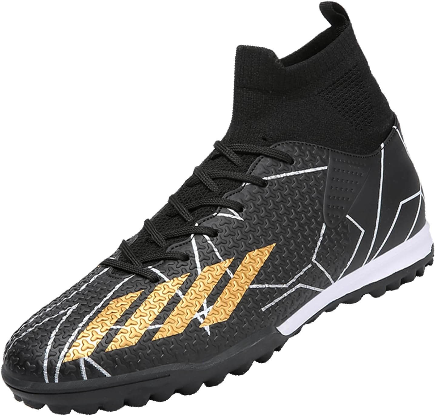 Men's and Women's Unisex High Top Football Boots Professional Outdoor Grass Indoor Training Football Shoes Anti Slip and Breathable Sports Shoes