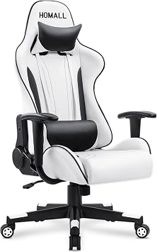 Homall Office Chair, High-Back Swivel Mesh/PVC Seat Computer Swivel Executive Gaming Chair Black