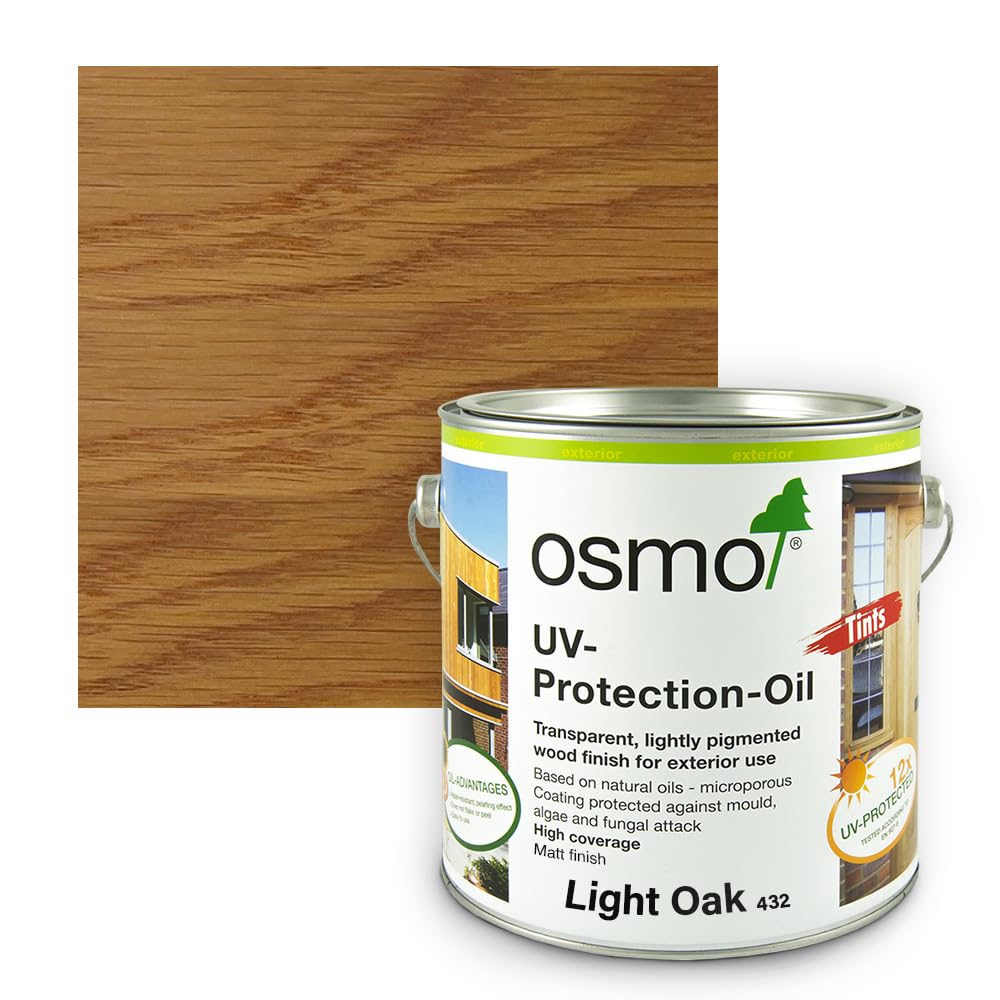 Osmo UV Protection Oil Extra, Matt Tints (Light Oak, 432, 750 ml)