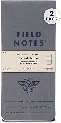 Field Notes - Portada de 2 cuadernos de reportero - 3.75" x 8"