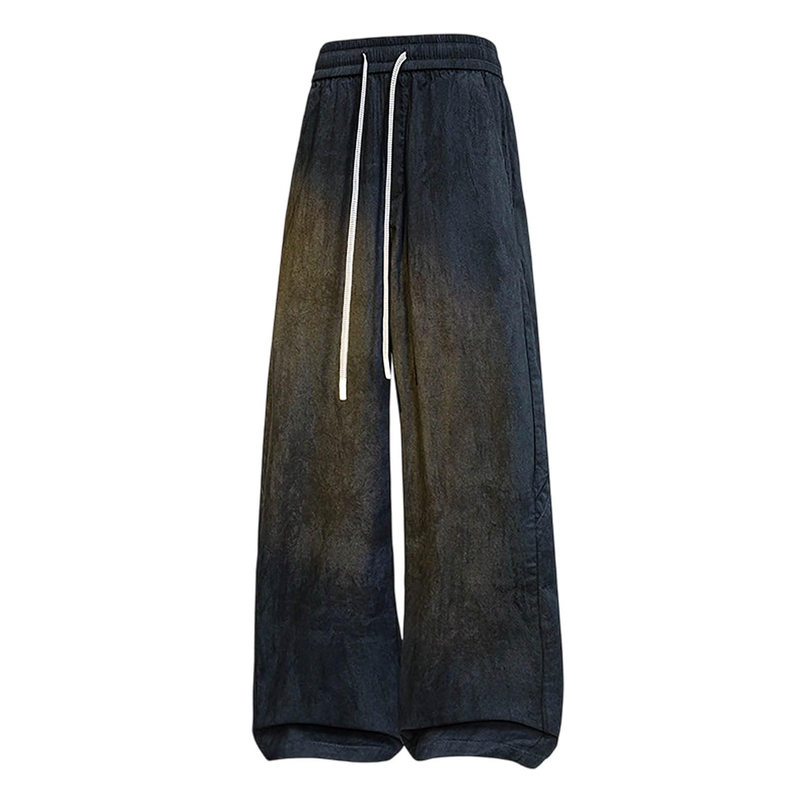 Jeans jambe large hommes décontracté rétro printemps été ample