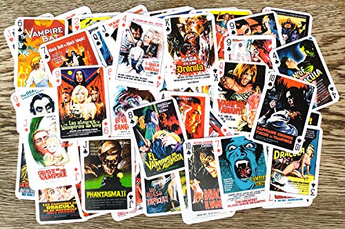 Flonzgift Vampires Playing Cards (Poker Deck 54 Cards All Different) Vintage Trash Horror Movie Poster Dracula Nosferatu #TOP3