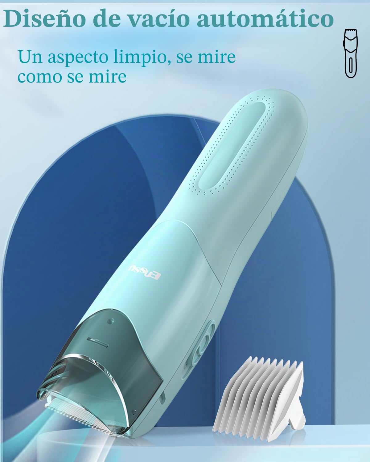 ENSSU Cortapelos al vacío para niños, recargable, con 2 modos para niños/hombres, cortapelos impermeable, juego de cortapelos inalámbrico (versión al vacío)