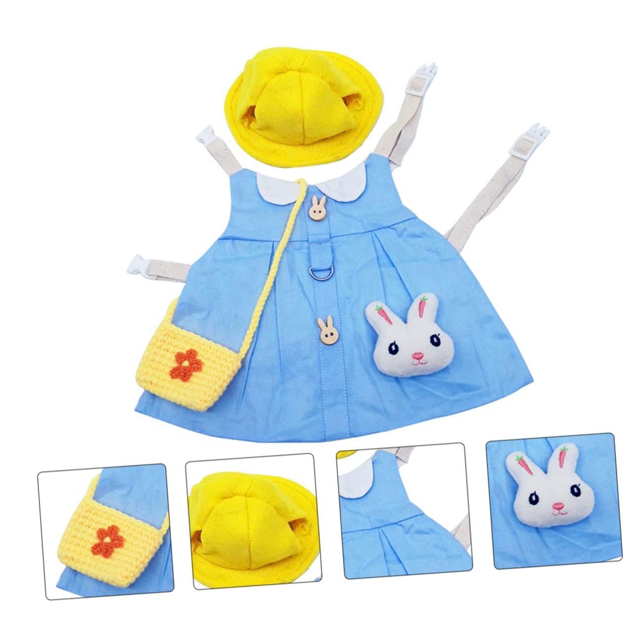 Housoutil 2sets Costumi Per Coniglietto Con Pettorina e Guinzaglio Abbigliamento Per Animali Domestici Adatto Per Festa e Uso Quotidiano Design Unico e Comodo Per Passeggiate All Aperto