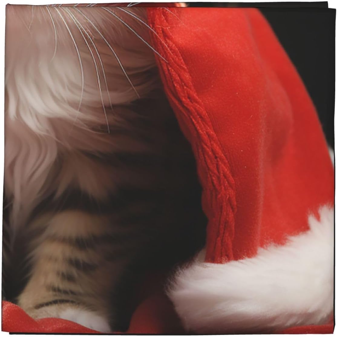 Cooling Bandanas for Men Women Square Hair Scarf 22" x 22" Novelty Headband Cute Christmas cat Neckerchief