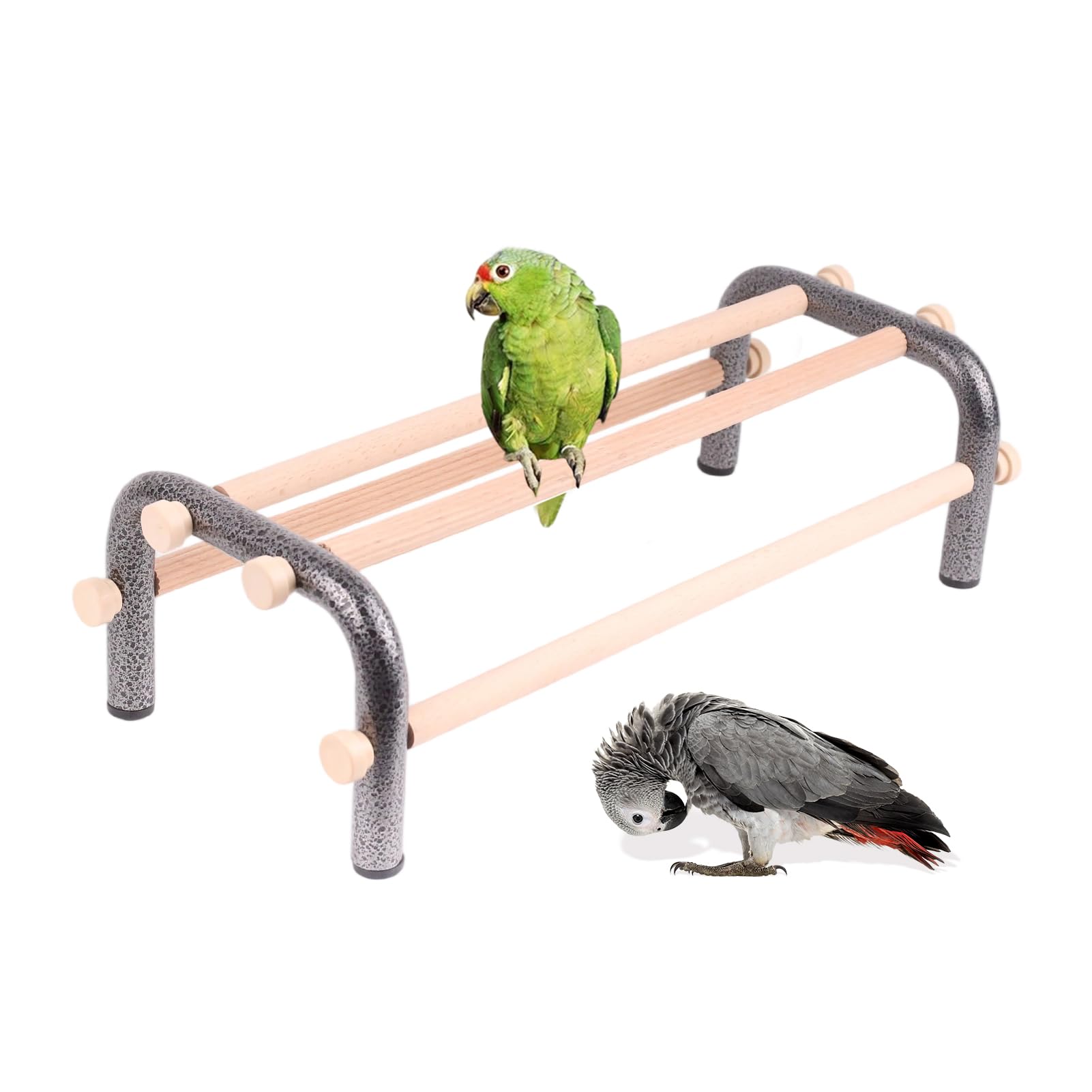 Image showcasing Snapklik.com : Large Bird Training Perch Long Stand For African Grey ...