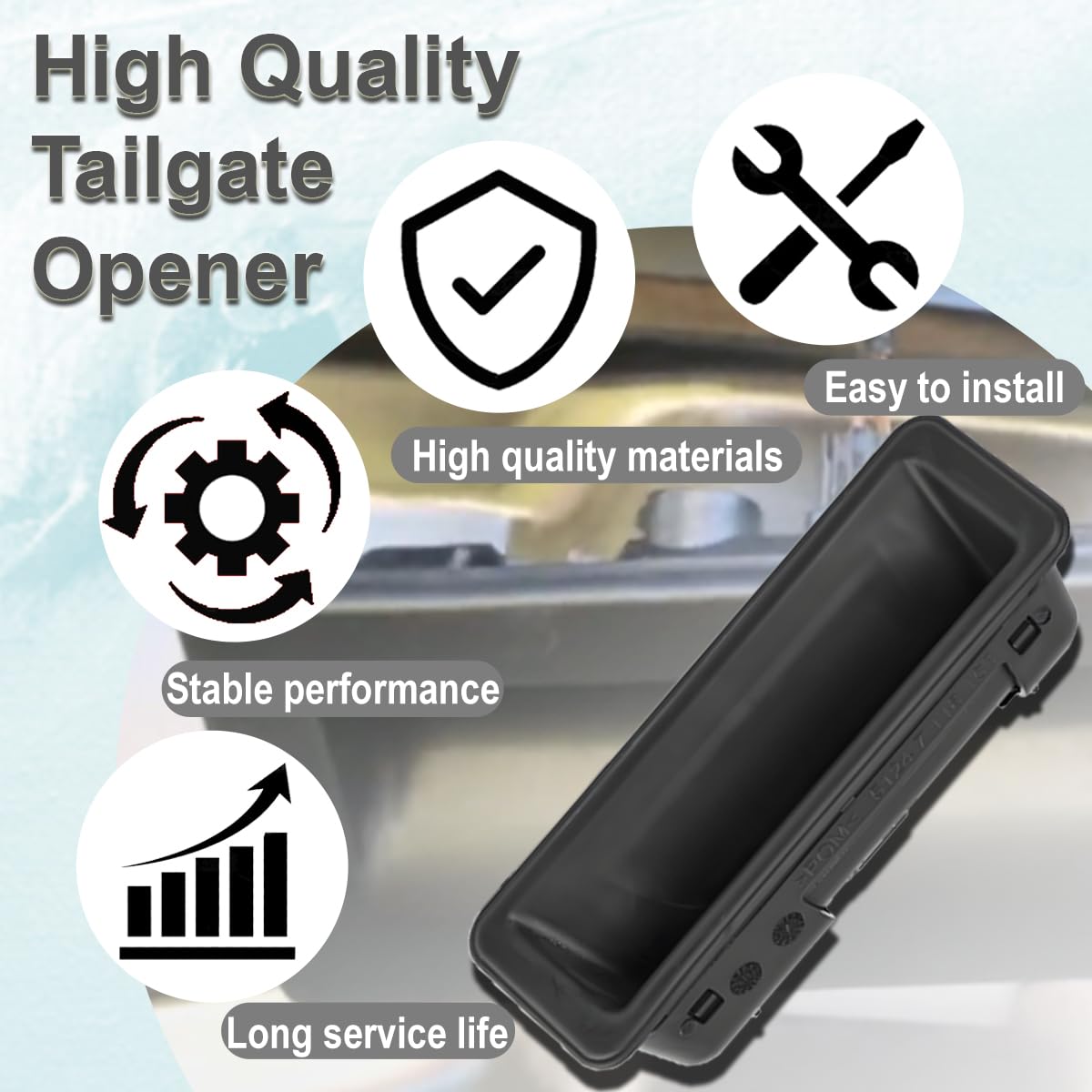 ZAMDOE 3V0827566 Interruttore di Rilascio Maniglia portellone Posteriore per VW Tiguan Caddy Mk4 per Audi per Seat Tarraco KN2 per Skoda Yeti 5L Superb Octavia Mk3 Pulsante Cofano Bagagliaio