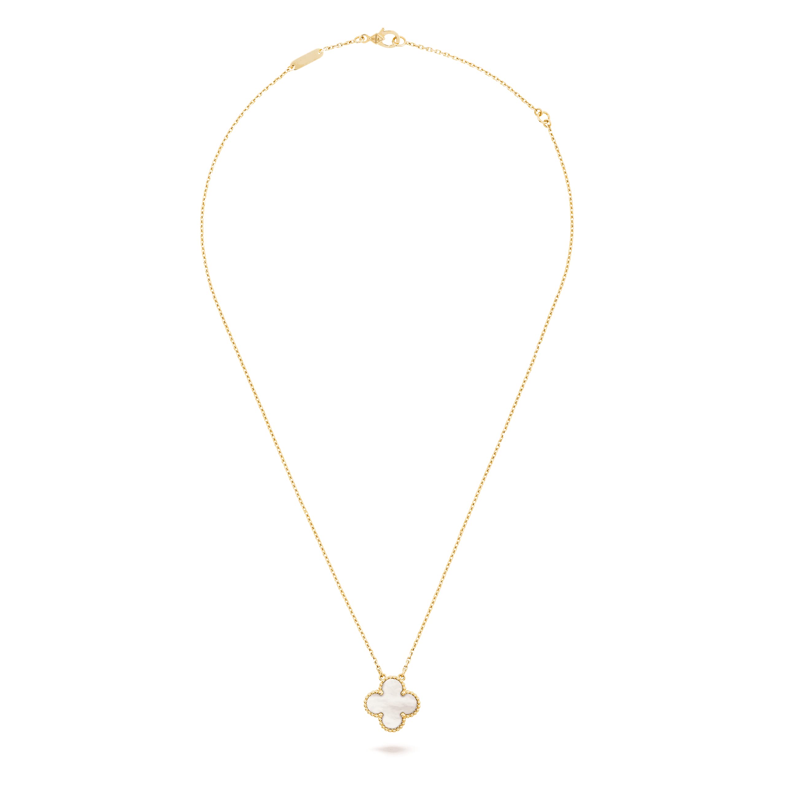 Silver Necklaces for Women Girls - Good Luck - Four Clover Flower Pendant Necklace - Rose Gold /Gold Plated- Black/White/Red Agate