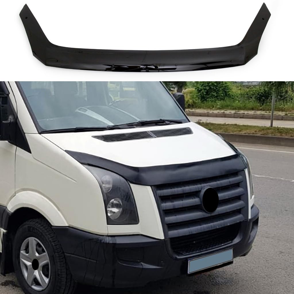 Para VW Volkswagen Crafter 2006 2007 2008 2009 2010 2011 2012 Protector de capó delantero Bug Shield Hood Deflector Hood Stone Hood Shields Piano Negro