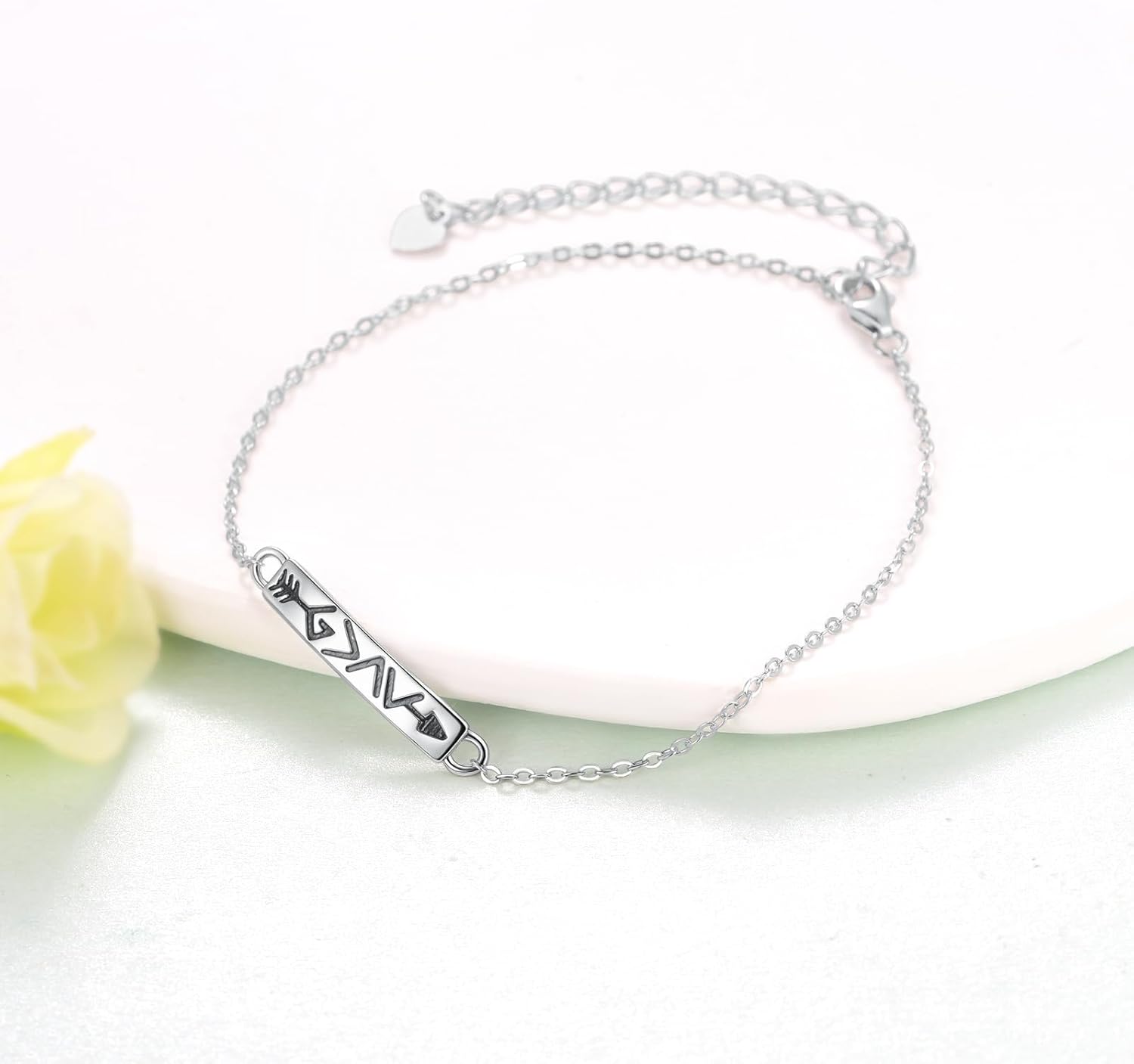 God Is Greater Than the Highs and Lows Bracelet 925 Sterling Silver Religious Bracelets Christian Jewelry Gift for Women - Image 3