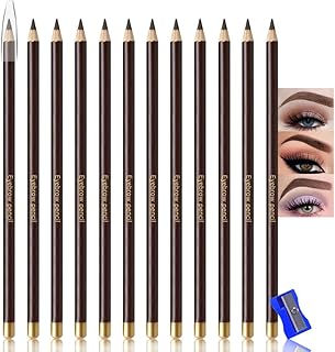 12 piezas de lápices de cejas marrones oscuro...