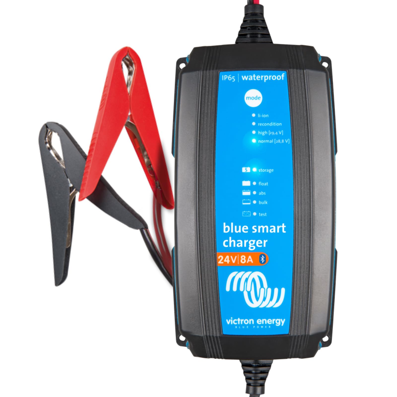 Blue Smart IP65 Smart Car Battery Charger 24V 8A, Float & Trickle Charger and Desulfator for Motorcycle, ATV, RV, Lithium and Deep Cycle Batteries