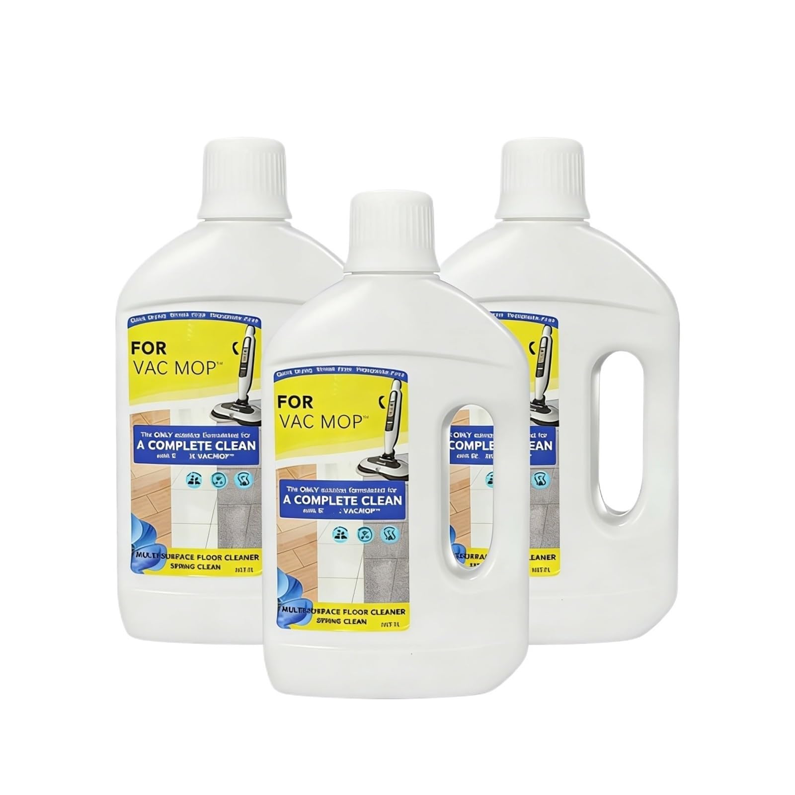 Paquete De 3 Recambios Limpiador Suelos Multisuperficie 1L, Aroma Primaveral, Compatible Con Shark Vac Mop, Sin Rayas, Secado Rápido, Sin Fosfatos Para Madera, Baldosas, Laminado