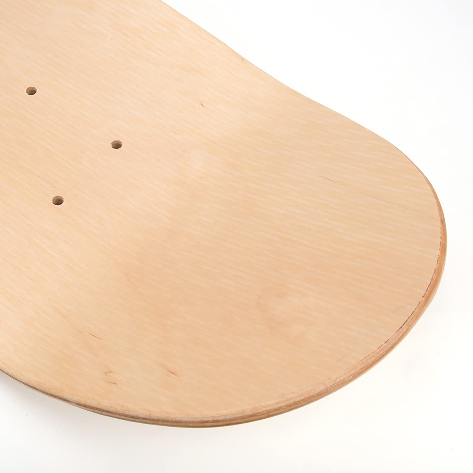 Tbest Skateboard Deck Blank Skate Plain 8,5 Decks Blanc, Planche à roulettes en Bois D'érable Vierge Double Déformation Skateboard Deck Concave Board Accessoire pour Skate Scooter