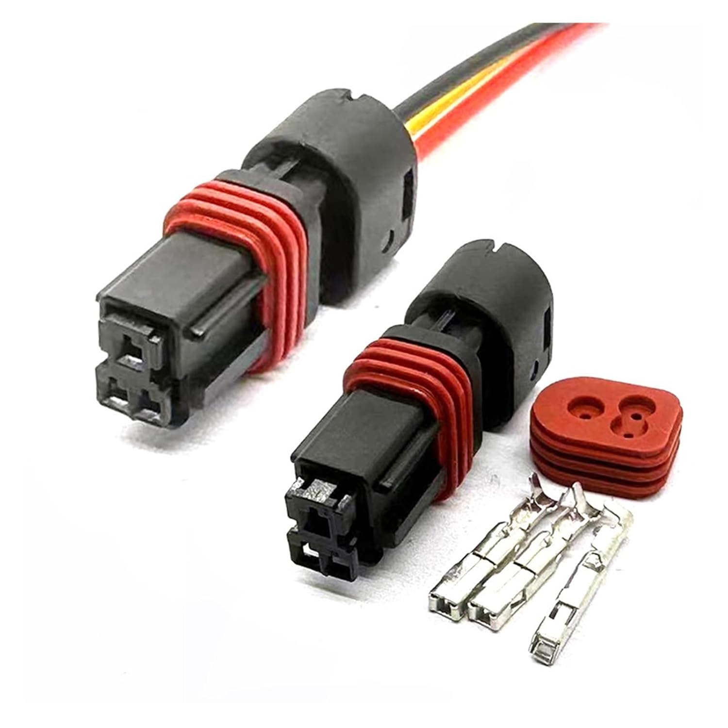 1/3 Pin Automotive 1.5mm Waterproof Connector (2.2) Female Car Wire Harness Auto Electrical Plug 210PC03250016 (Lavender,20 Sets)