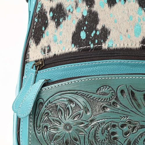 Serenade Sling Cowhide Hair on Crossbody Bag - Hand Tooled Unisex Sling Backpack2