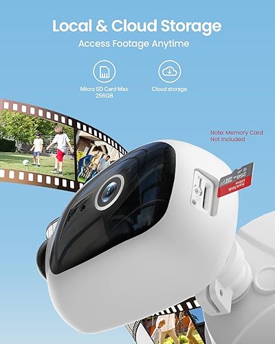 Miniatura 7 de Olafus Cámara de seguridad con reflector exterior – Cámara de seguridad 2K QHD con luces de inundación activadas por movimiento, zonas de detección