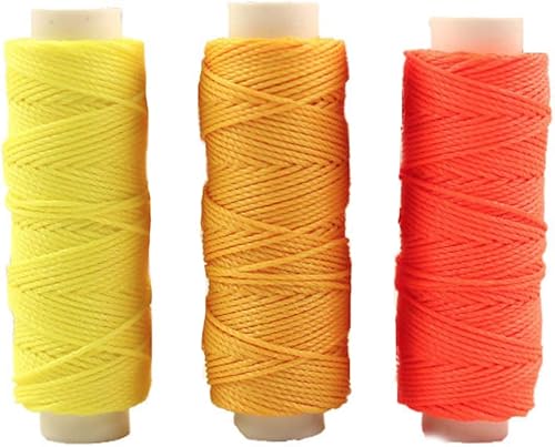 Miniatura 6 de FANDOL Cuerdas enceradas de cuero de poliéster para macramé, pulseras de bricolaje, manualidades o proyectos de cuero (12 colores brillantes)