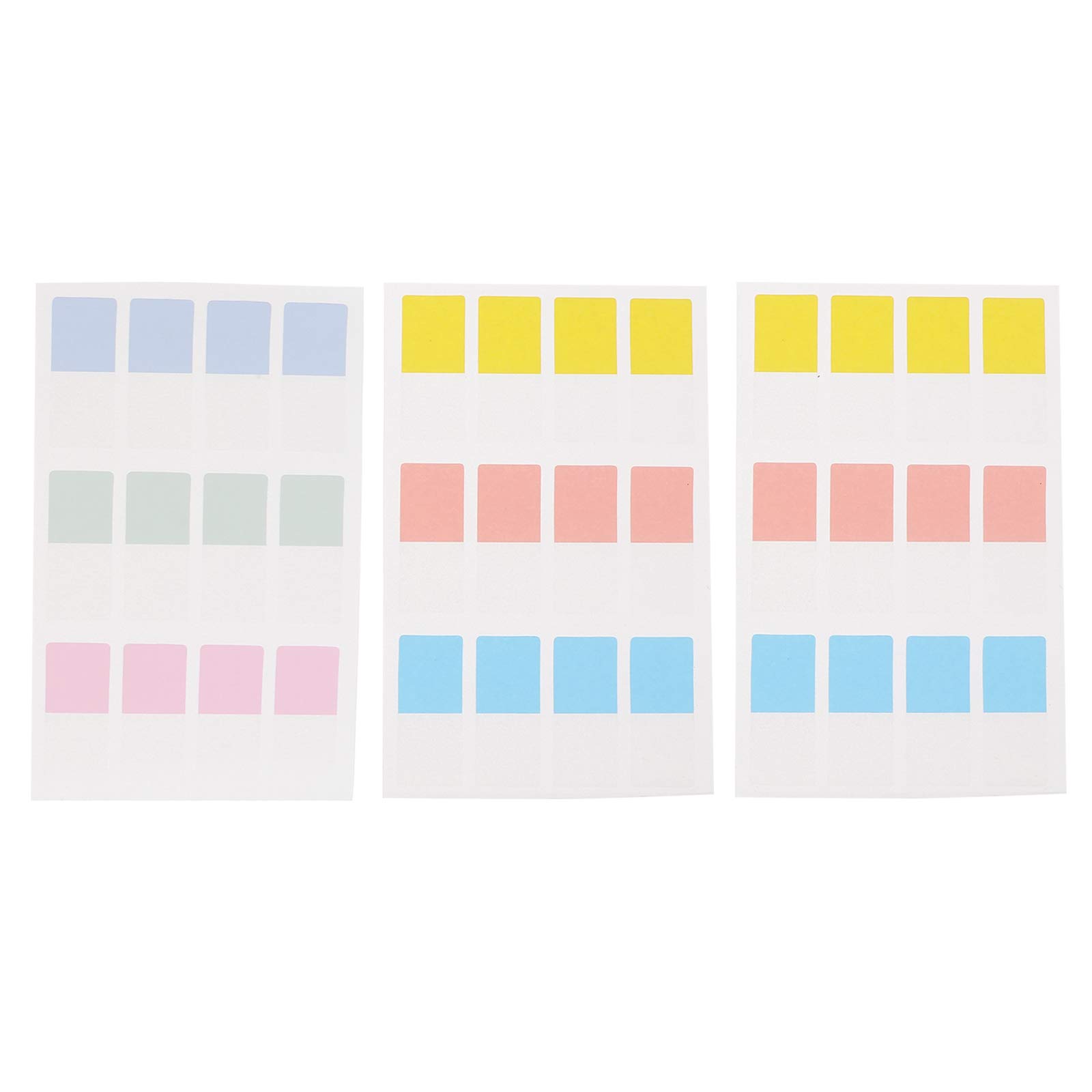 3 Sets Colorful Memo Sticker Fluorescent Film Memo Sticker Students Sticky Tabs