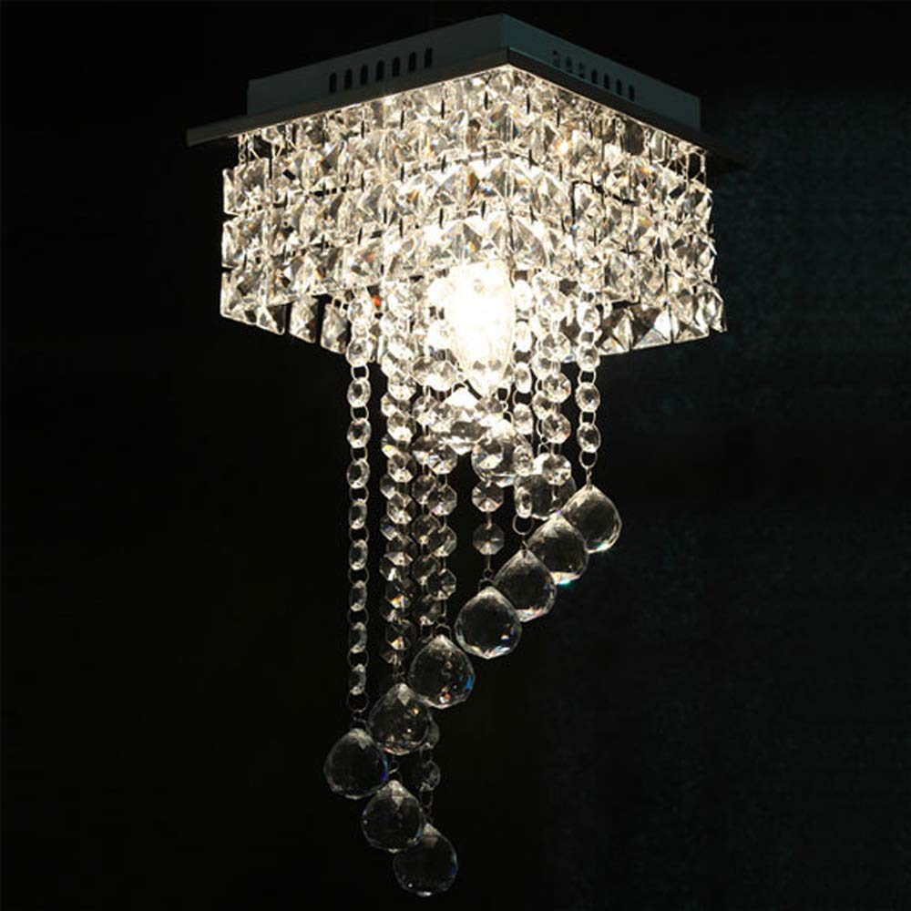 Crystal Chandeliers, Icecode Diamond Ball Lights LED Ceiling Light Chandelier for Dining Room Bedroom Living Room Corridor