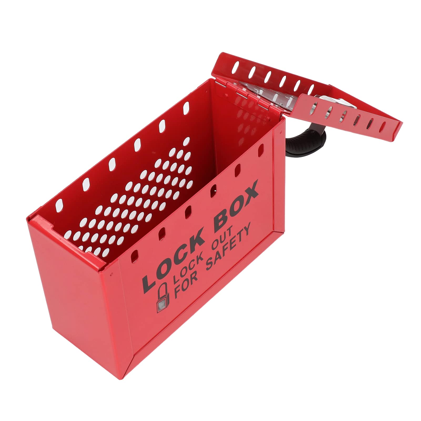 Sicherheit Vorhängeschloss Lockout Tagout Station, 12 Schlösser Management Box Loto Box Stahlplatte Rot