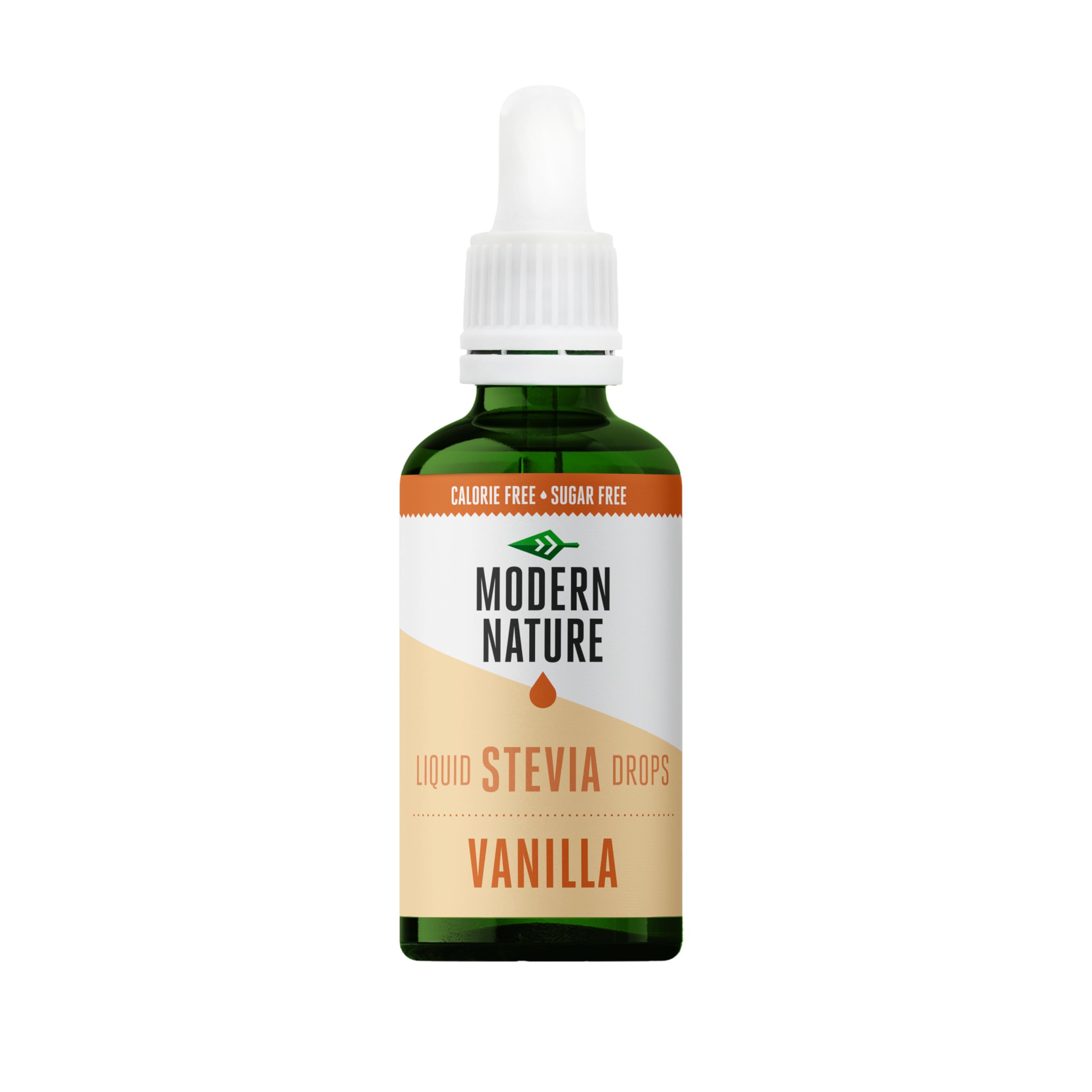 Modern Nature Vanilla Flavour Drops - Liquid Stevia Drops Sweetner - Zero Calorie Sugar Free Coffee Syrup Alternative – For Flavoured Coffee, Protein Powder, Yoghurt, Tea – Vegan, Keto Sweetener 50ml