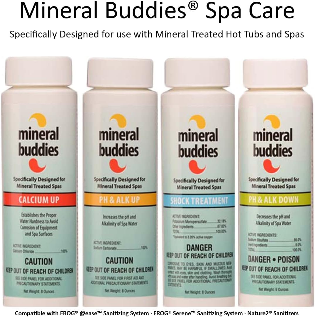 Mineral Buddies® Hot Tub pH and Alkalinity Spa Up 8oz – 6 Pack - for Hot Tubs and Spas - pH and Alkalinity Increaser – 3lbs