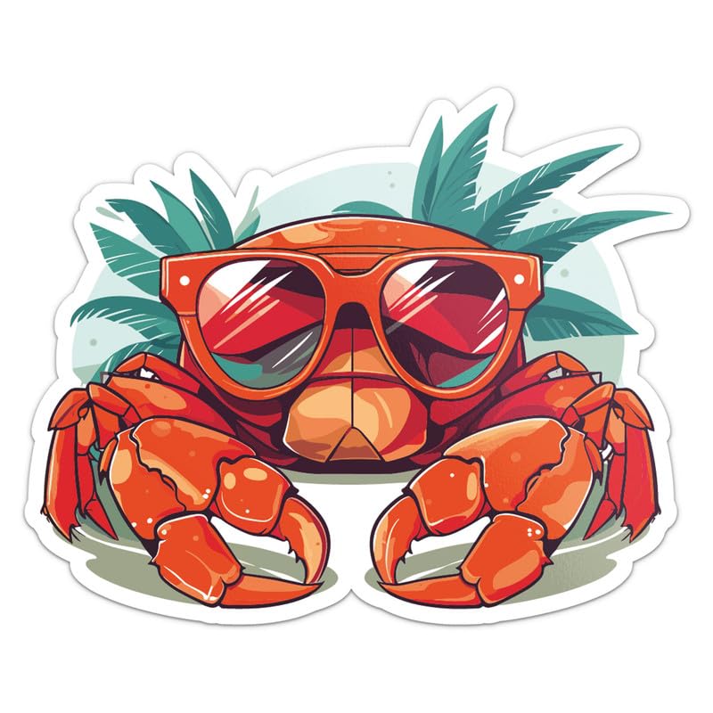 Generic Cool Hermit Crab Sticker - Vinyl Waterproof Decal for Car, Laptop, Wall, Window, Door, Water Bottle, Bumper Sticker Size - 5'' Longer Side