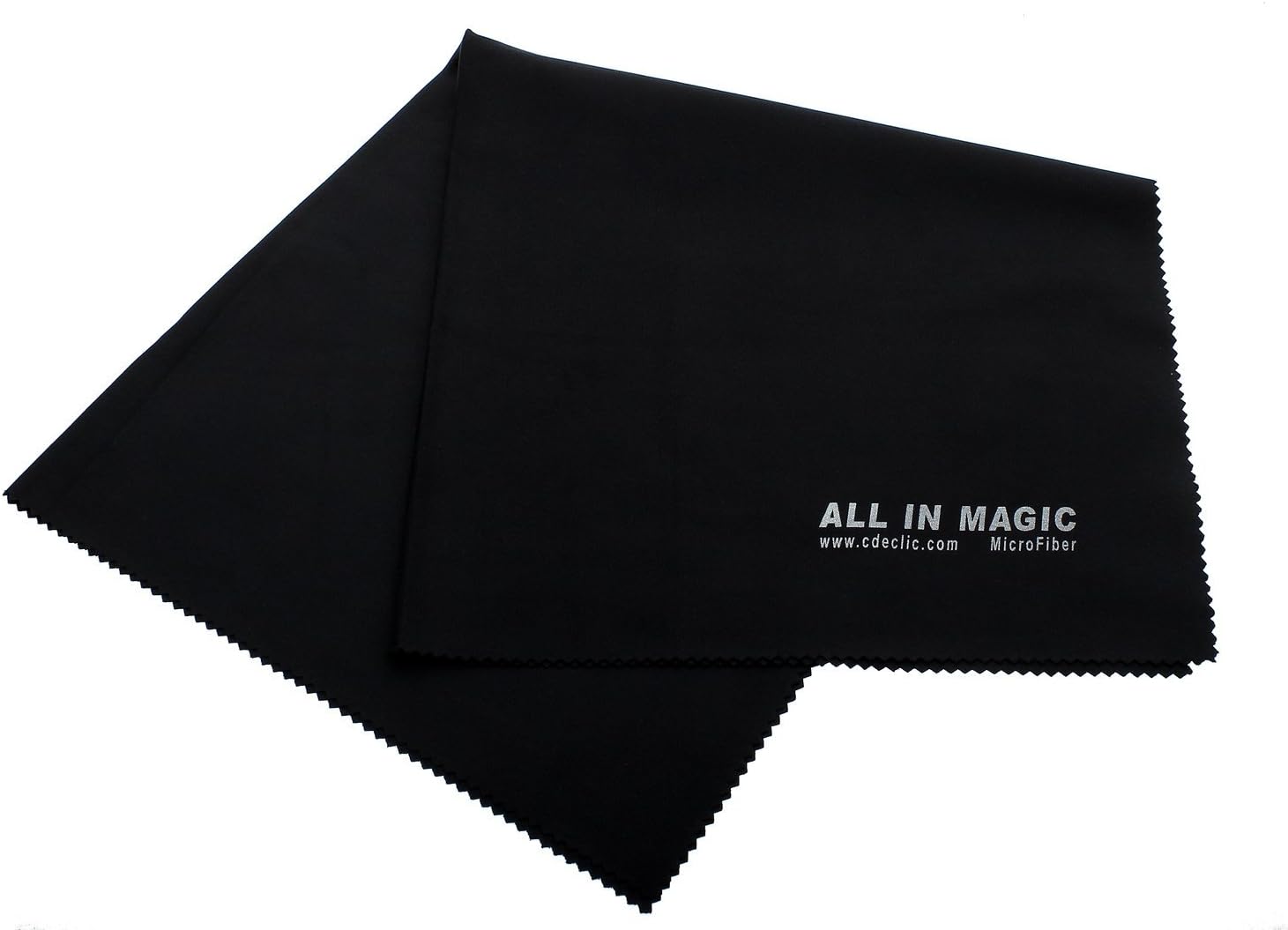 (Extra Large Size) All In Magic® Premium MicroFiber Cleaning Cloth - Specially Designed for Screens - LED, 3D, Plasma, iPad, Mac, iPhone, Samsung, Microsoft Surface, Laptop, Tablet, Mobile Phone and All Other Delicate Surfaces (1x Black 16 x 16'' / 40x40 cm)