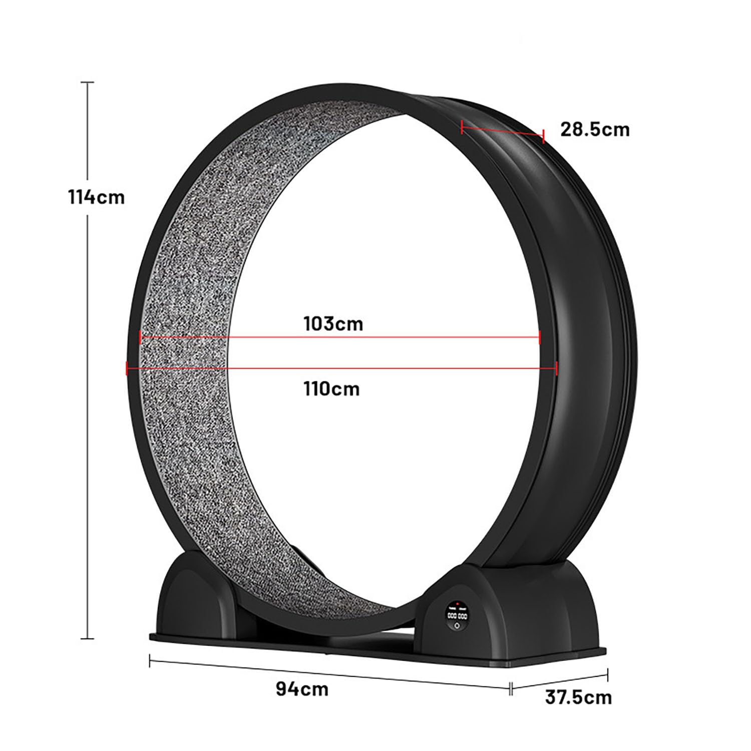 Cinta de correr inteligente ABS para gatos, rueda silenciosa con pantalla digital para fitness de mascotas en interiores (funcionamiento silencioso de 35 dB)