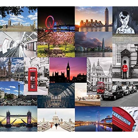 the lazy panda card company 20 London Postcards - Set of 20 Different London/British/English Postcards Cover