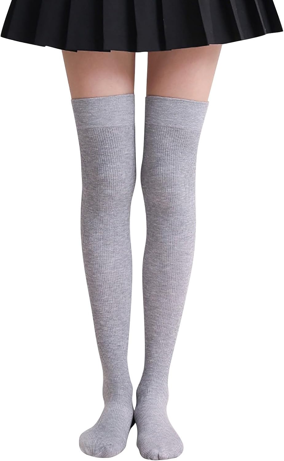 Women's Cable Knit Thigh High Socks, Over Knee High Long Leg Stockings, Extra Long Winter Boot Leg Warmers