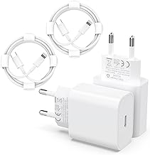 Apple MFi Zertifiziert 4Pack 20W USB C iPhone Lightning Kabel Schnellladekabel und iPhone Ladegeräte Adapter 2M Ladekabel*...