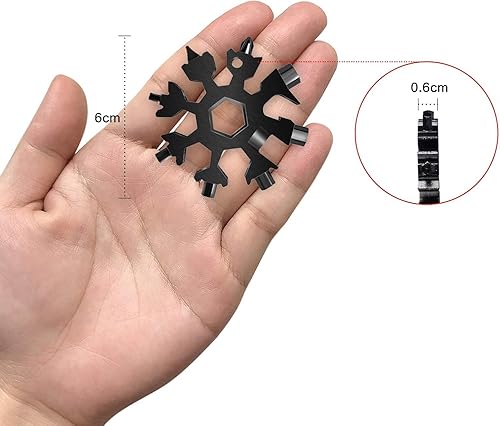 Miniatura 2 de Regalos de calcetines para adultos, hombres, regalos para papá, multiherramienta, paquete de 2 herramientas manuales de copo de nieve 18 en 1,