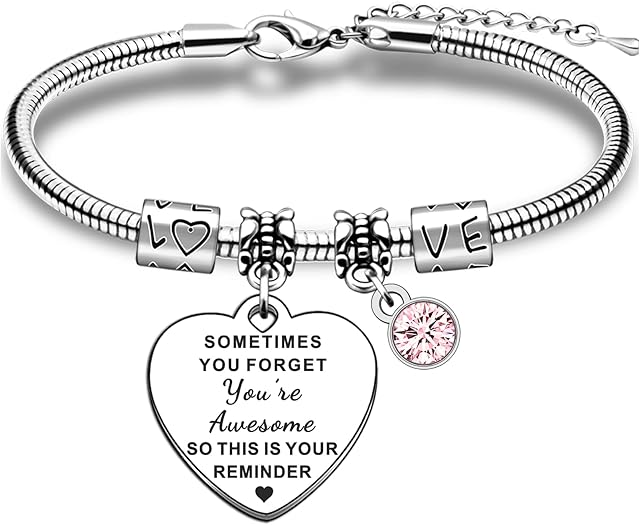 TTOVEN Inspirational Gifts for Women Sometimes You Forget You are Awesome Gift Inspirational Bracelets for Women