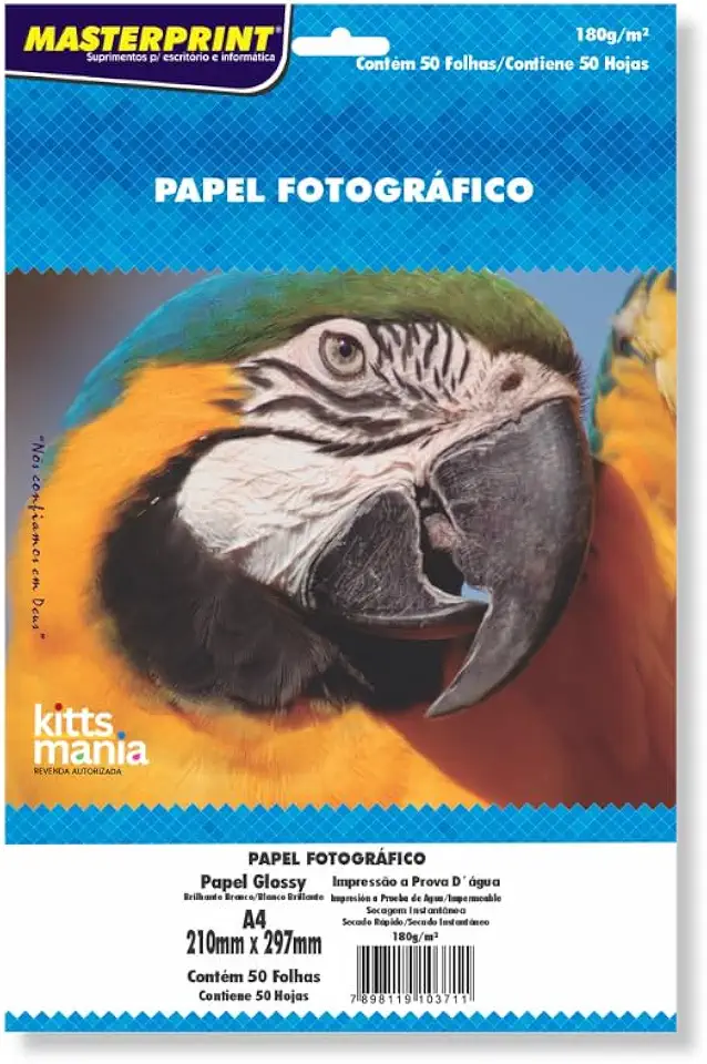 Papel Fotográfico A4 Glossy 180g 300 Folhas Masterprint