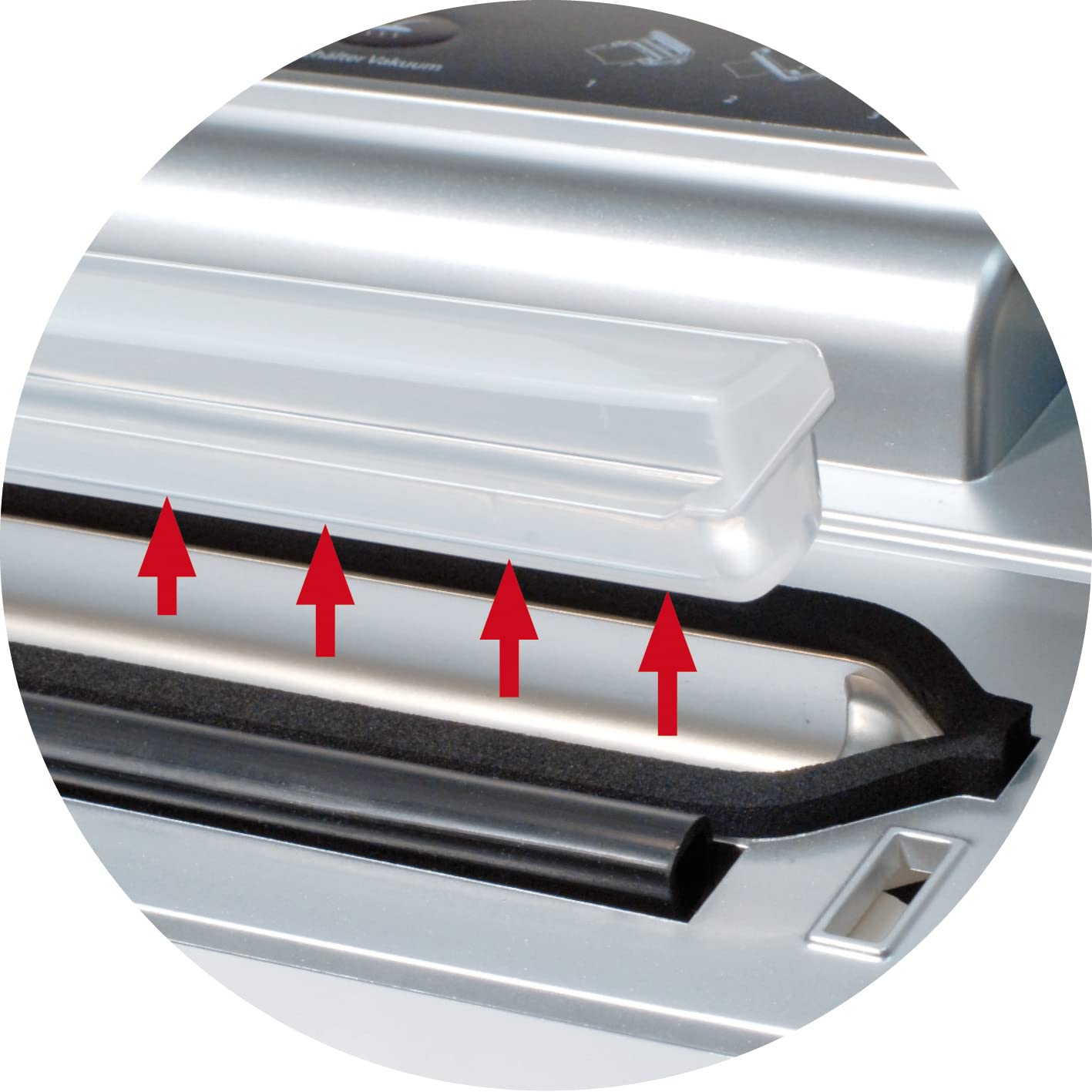 CASO VC200 Vakuumierer, doppelte Schweißnaht, inkl. Cutter & 2 Profi-Folienrollen