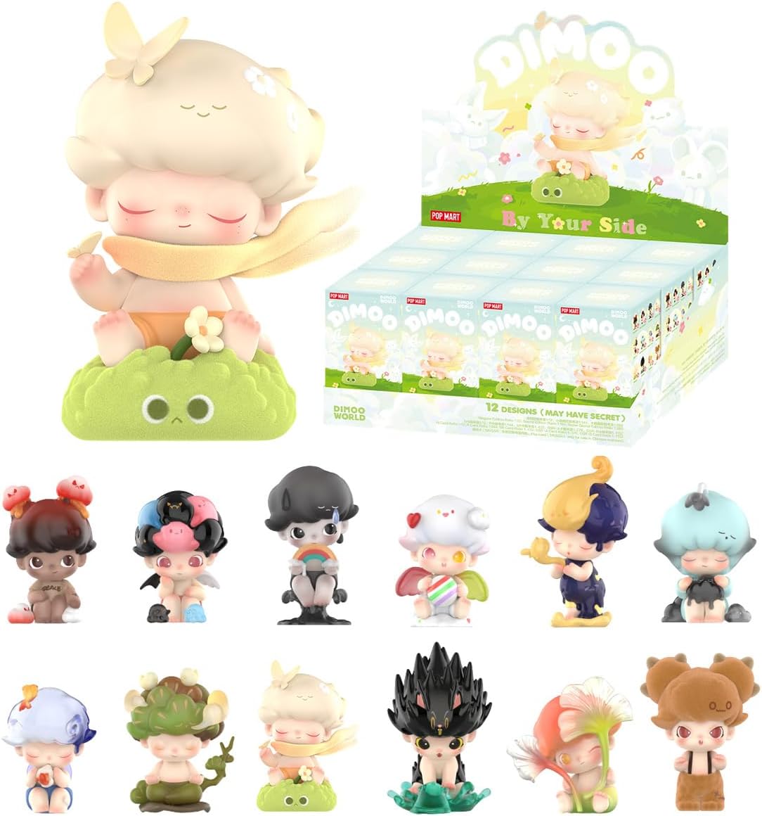 POP MART DIMOO By Your Side Series Whole Set 2.5 inches Articulated Character Premium Design gifts for women Fan-Favorite blind box Collectible Toy Art Toy Action Figure