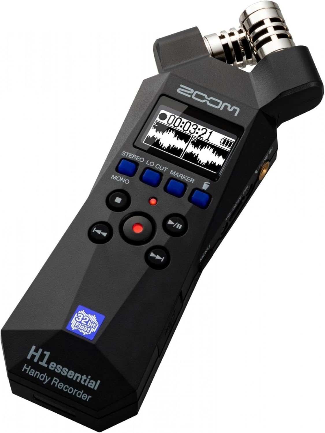 Zoom H1essential - Grabadora de 2 pistas de 32 bits flotante, paquete con parabrisas peludo WSH-1E