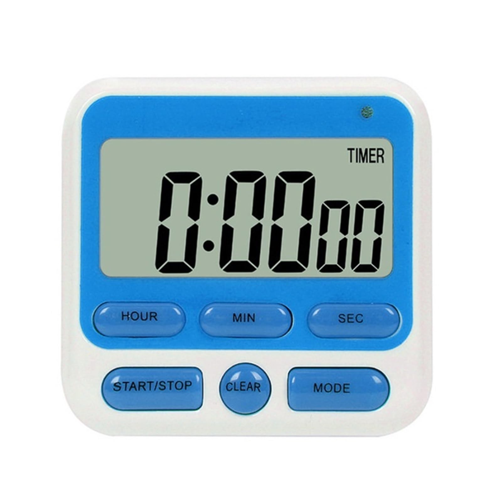 Digital Screen Kitchen Timer Large Display Square Cooking Count Up Countdown Alarm Clock Sleep Stopwatch Reliable Efficient(Blue)