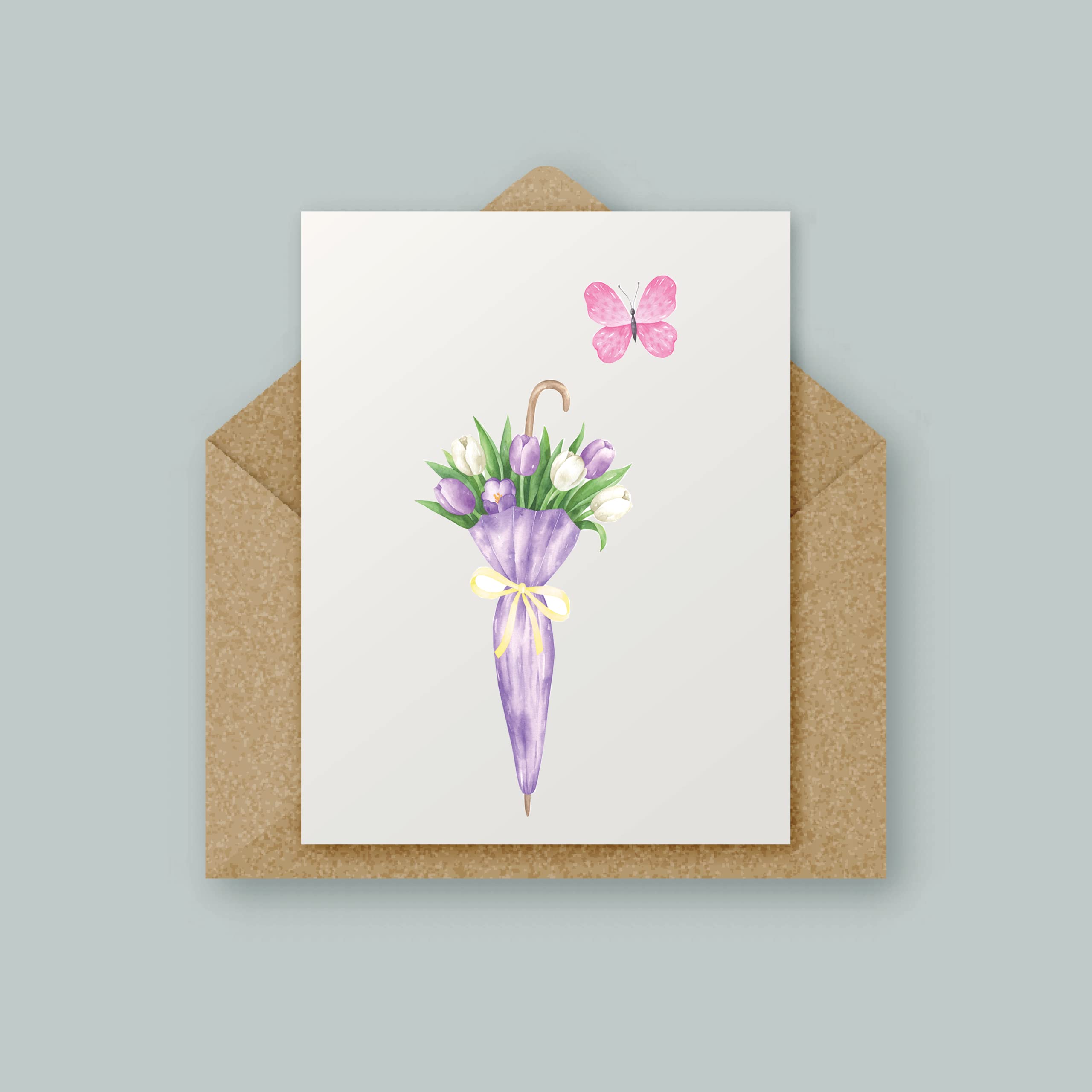 Lot De 12 Cartes Vierges Avec Enveloppes En Feuille D'or - Cartes De