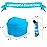 Keedolla Denture Cup Orthodontic Retainer Case, Denture Bath Box Dental Mouthguard Case Cleaning with Brush, Strainer Basket and Lid Waterproof - Blue