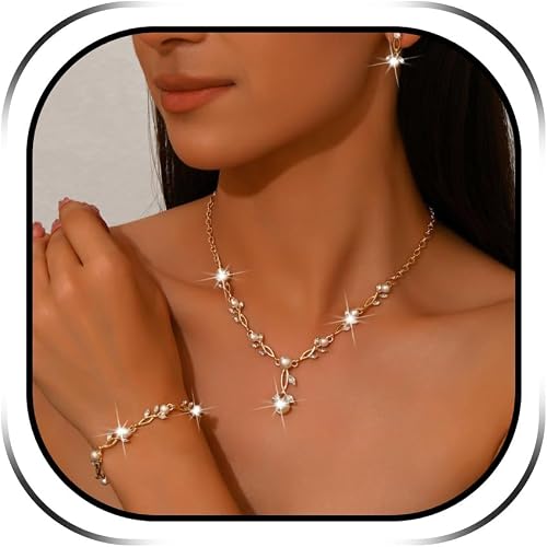 Roe Dolph Pearl Jewelry Set for Women Pearl Pendant Rhinesto