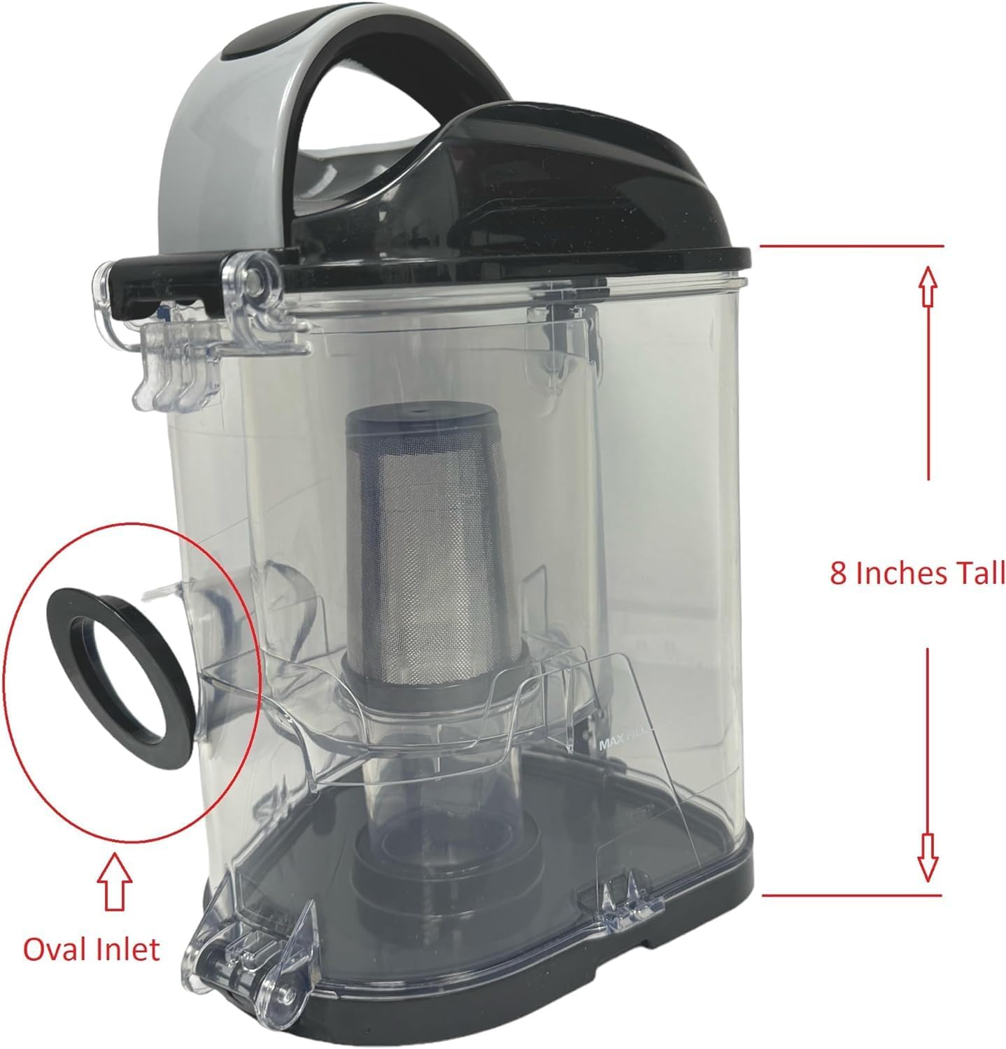 Dust Cup/Canister Assembly Compatible with Shark Navigator Lift-Away NV361 (Brown)